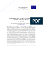 Modernisation de La Gestion de L'irrigation Au Maroc