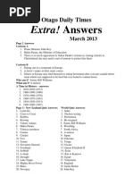 Extra Answers March 2013