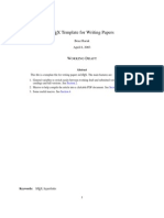 L TEX Template For Writing Papers: Section 2 Section 3 Section 4