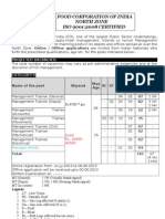 Food Corporation of India North Zone ISO 9001:2008 CERTIFIED