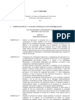 Ley de Transito y Seguridad Vial de La Provincia de San Luis