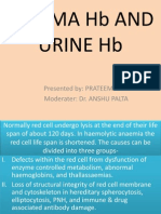 Plasma Hemoglobin and Urine Hemoglobin Estimation