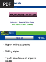 Lab Report Writing FOOD CHEMISTRY 