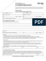 Capital Improvement Form