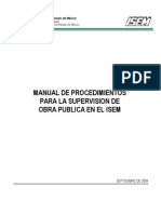 Obra Publica Del Isem. Manual de Supervision (Este Nooooo)