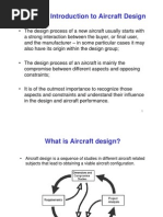 Lecture 1: Introduction To Aircraft Design