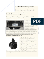 Componentes Del Sistema de Inyección Electrónica