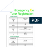 Tutor Registration Form