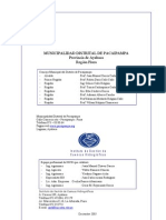 Plan Urbano Rural de OT Pacaipampa Indice