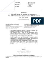 Methods of Test For Mortar For Masonry - Part 3: Determination of Consistence of Fresh Mortar (By Flow Table)