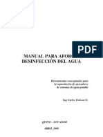 Manual para Aforo y Desinfección Del Agua