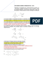 ED - QUÍMICA FARMACÊUTICA - 2013 - Gabarito