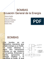 Bombas Ecuacion de La Energia Bernoulli