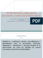 NOM-006-SSA2-1993 para La Prevención y Control de La TB