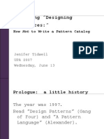 Designing "Designing Interfaces:": How To Write A Pattern Catalog