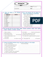 Worksheet 5to Adverb of Manner