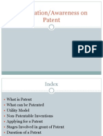 Information/Awareness On Patent