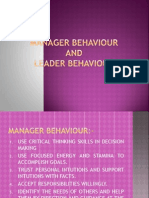 Manager Behaviour and