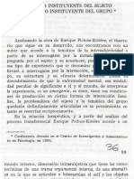 5 El Grupo Instituyente Del Sujeto. y El Sujeto Instituyente Del Grupo