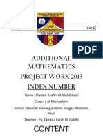 Additional Mathematics 2013 - Fini