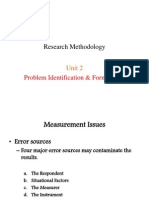 Research Methodology - Problem Identification & Formulation