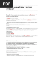 Optimizar y Acelerar Windows 7