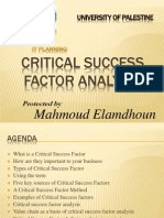 Critical Success Factor Analysis