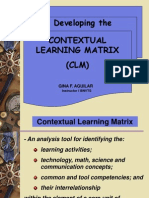 Developing The Contextual Learning Matrix (CLM) : Gina F. Aguilar