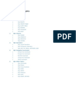 SQL Tutorial Topics