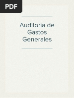 Auditoria de Gastos Generales