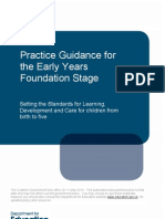 Practice Guidance For The Early Years Foundation Stage