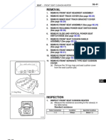 Removal: Seat - Front Seat Cushion Heater