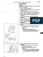 Reassembly: Seat - Front Seat Assembly (For Power Seat)