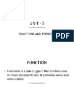 Unit - 5: Functions and Pointers