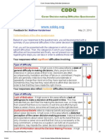 Career Decision-Making Difficulties Questionnaire