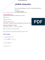 Study Notes CLass XII Maths Indefinite Integration PDF