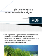 Morfología, Fisiologia y Taxonomia de Las Algas