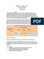 EPS 541 Planning Paper