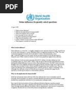 World Health Organization - Swine Flu FAQ (April 26, 2009)