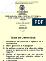 Política Económica e Inversión en Educación