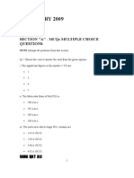 Chemistry 2009: Section "A" - Mcqs Multiple Choice Questions