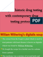 Compare Historic Drug Testing With Contemporary Drug Testing