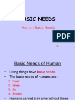 Basic Needs of Humans Year 4