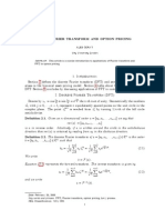 Fast Fourier Transform and Option Pricing