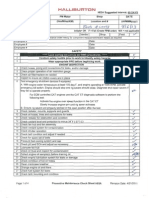 Halliburton: HWO Power Pack PM Meter Shop Date H03A Suggested Interval: 60 DAYS