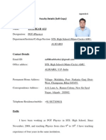 Faculty Details (Soft Copy) : Profile