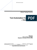 Test Automation Framework User Manual