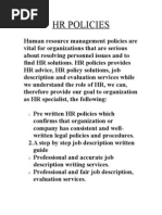 HR Policies