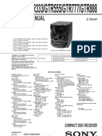 Sony HCD Gtr333 Gtr555 Gtr777 Gtr888 Diagrama