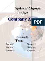 Organizational Change Project: Company ZZZ